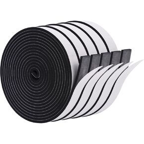 Weather Stripping Door Seal, Weather Stripping, Door Weather Stripping, Door Seal, Door Seal Strip for Door Frame, Foam Tape Soundproof, 0.315 in x 0.118 in, 5 Rolls Total 131FT Black