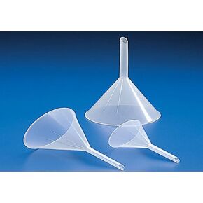 Globe Scientific 600156-1 Polypropylene Analytical Funnel, 183mm Funnel Size, 180mm Top Diameter