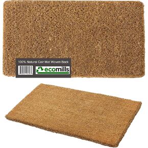 Ecomills Natural Coir Mat with Woven Back, Extra Thick 1.5", Heavy Duty, Durable, for Front Door Patio (36" x 48")