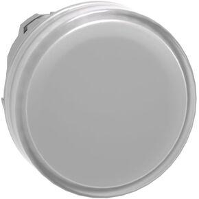 Schneider Electric ZB4BV013 Harmony XB4 Pilot Light Head, Chromium Plated Metal Bezel, Fits 22mm Diameter Cutouts, Universal LED, Plain Lens, White