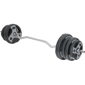 US Weight 60lb Curl Bar Weight Set with Spring Clips – Adjustable Workout Set for Home Gym - Ideal Exercise Equipment for Full-Body Training