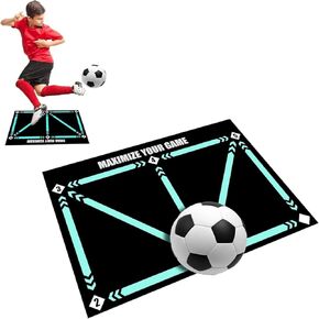 Football Footstep Training Mat, Soccer Training Mat, Agility Footstep Training Mat,Soccer Train Mat for All Levels, Non-Slip Silent Equipment for All Ages to Improve Speed,Best Gift for Football Lover