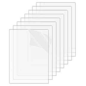 8 Pieces Clear Plastic Sheets, 0.5mm Thick Transparent Thin Plastic Board, Flexible Cuttable Bendable Plastic Sheet for DIY Crafts Coloring Model Building (8 X 12 X 0.02 inch)