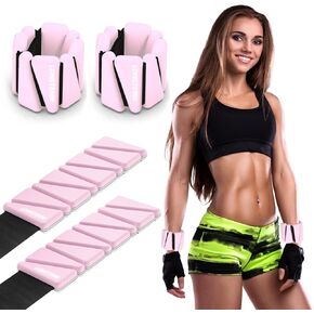 Adjustable Silicone Wrist & Ankle Weights Customizable Fitness Bands for Yoga, Pilates, Running, and Strength Training Detachable Design, Comfortable Eco-Friendly Material, Stylish in Macaron Colors