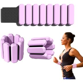 Wrist Ankle Weights Set of 2 (1lb Each) for Women, Adjustable Silicone Wrist Bangles Pilates Weights Bracelet, Heavy Duty Fasteners Wearable Arm & Leg Weights for Yoga, Pilates, Barre, Walking and Gym