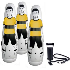 TNZMART 5 FT Inflatable Soccer Dummy Air Mannequin Free Kick Defender Wall Soccer Dummies for Training Tumbler Dummy with Pump