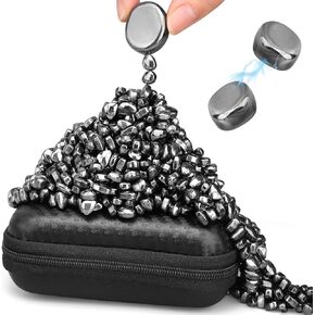 Dilabnba 550PCS Magnet Ferrite Putty with 2PCS Large Magnet Rocks, Fidget Toy for Adults, Sensory Magnetic Ferrite Srones Eggs Office Desk Toys and Time-Killer for Men Women (Rainbow)