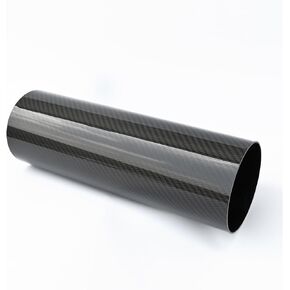 OD 3 inch (76mm) Straight Carbon Fiber Tube, 3" Outer diameter, Length 11.8 inch (300 mm), 1.3mm Thickness, 3K Twill Real Carbon Fiber Hose (no Logo, Emblems or Markings)