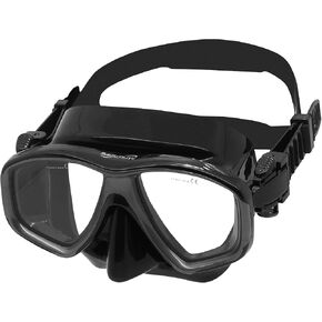 AquaFlex Diving Mask - Anti-Fog Tempered Glass, Panoramic Wide View - Scuba Mask, Dive Mask, Freediving Mask, Spearfishing Mask, Snorkel Mask for Adults