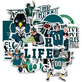 45 PCS American Football Stickers for Water Bottle, Laptop, Bicycle, Computer, Motorcycle, Travel Case, Car Decal Decoration Sticker 2-2.5 inches