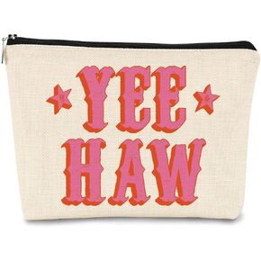 BARPERY Western Cowhide Pattern Small Makeup Bag, Funny Cow Skin Cosmetic Bag Best Gift Idea for Cow Lovers Teen Girls Women, Birthday Christmas Day Gifts for Cow Mom Teen Girl Daughter Sister