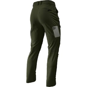 Mens Quick Dry Hiking Pants Lightweight Waterproof Stretch Travel Fishing Camping Work Pants with Zipper Pockets