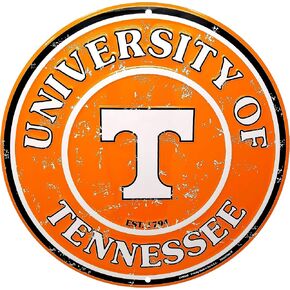 HangTime Tennessee Volunteers 12" Metal Round Sign, Made in USA