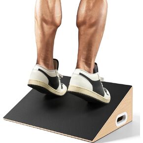 Slant Board, Calf Stretcher Slant Board for Calf Stretching, Squats, Knees Over Toes, Weightlifting, and Fitness, Larger Board Capability for More Professional Workout