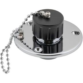 Whitecap Industries Wash-Down Outlet/Inlet in Chrome Plated Brass