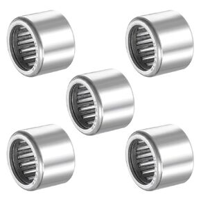 METALLIXITY HF0406 Needle Roller Bearings 4mm ID x 8mm OD 6mm Height 5 Packs, Chromium Steel Open End Thrust Bearing - for Industrial Machinery and Equipment