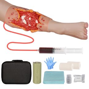 Wound Packing Trainer, Open Fracture Wound Trainer Sleeve, Wound Dressing Training Model, Stop The Bleed Training Kit for Meidcal Education