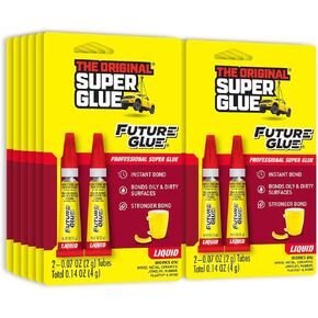 Super Glue - Future Glue Liquid - Two 2 Gram Tubes - (Pack of 12)