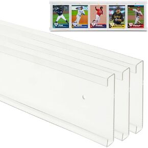 3-Pack Acrylic Magnetic Card Holder Display - 15 Cards Wall Mount Baseball Magnetic Card Slab & Toploader Display - Trading Card Display Case Sports Card Display Case for Basketball Football