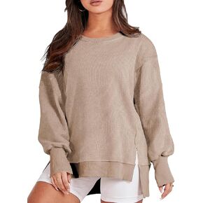 eytino plus sweetshirt للنساء الضخم الحجم الطويل الطاقم الطاقم غير الرسمي لأزياء الموضة السقوط غير الرسمية (1x-5x)