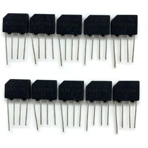 10PCS KBP206 Generic Diode Bridge Rectifier 2A 600V