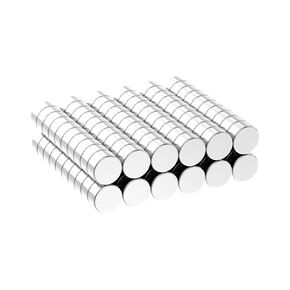 N42 Small Powerful Rare Earth Magnets- 1/4" D x 1/8" H - 120 Pack, Silver Super Strong Neodymium Disc Magnets for Fridge, DIY, Building, Scientific, Craft, and Office Magnets,D0.25 Dia x 0.125" Thick