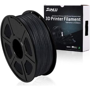 3D Printer Filament Carbon Fiber PLA, SUNLU Strong and Lightweight Carbon Fiber PLA Filament 1.75mm Dimensional Accuracy +/- 0.02 mm, Neatly Wound 3D Printing Filament, 1kg Spool, 300 Meters, Black