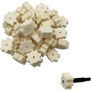 50 Pack Gun Chamber Pads Cleaning Pellets .223Cal 5.56mm .300 Blackout Wool Star Chamber Cleaning Pads with Rod Fitting Adapter