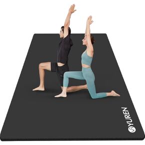 Extra Large Yoga Mat Thick 1 inch 6'x4' Wide Exercise Mats for Home Workout, Yoga, Pilates, Fitness, High-density NBR Foam Workout Mat, with Carrying Yoga Bag