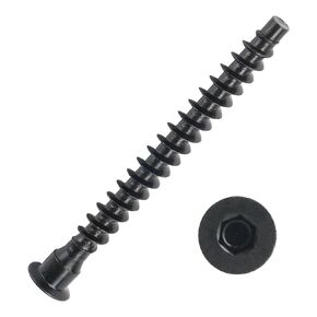 M5 x 50mm Confirmat Screws Black 50 PCs, Hex Socket Drive Countersunk Furniture Connecting Self-Tapping Screw Set Carbon Steel Zinc Plated