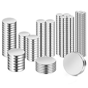 rhinocats Small Strong Magnets, 8 Different Size, 269Pcs Rare Earth Magnets, Heavy Duty Neodymium Magnets Round Refrigerator Magnets for Office, Hobbies, Crafts and Science