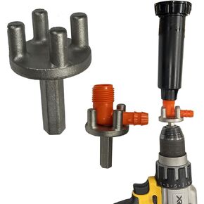 Keyfit Tools SPEED FREAK Drill Adapter Installation Tool For Funny Pipe Hose Barbed Elbows Tees Male Threads Fittings To Irrigation Sprinkler Heads Installs In Seconds Labor Savor