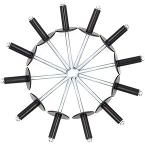 60pcs Black Large Flange Blind Rivets, Aluminum,Flange Diameter 5/8" (16 mm),Pop Rivets Assortment Kit Blind Rivet,3/16" x 5/8" Inch,Grip Range(8-12mm)