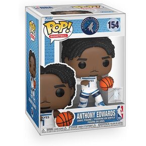 Pop Sports: Anthony Edwards Minnesota Timberwolves NBA Basketball Vinyl Figure Bundle with Compatible Funko Box Protector