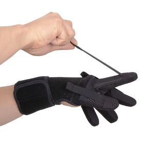 Finger Splint - Finger Training & Rehab Orthotics, Minimizes Spasticity, Stretch & Functional Grasp, Prevents Stiffness for Stroke, TBI, Increased Muscle Tone, Hemiplegia (Large Left)