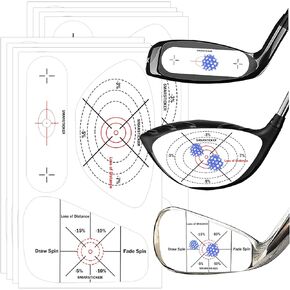 SMARSTICKER Golf Driver Blue Impact Tape Set Labels Standard Self-Teaching Sweet Spot Target Sticker Training Aids Tape Wood Iron Ball Hitting Recorder for Swing Practice (150)
