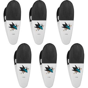 Siskiyou Sports NHL San Jose Sharks Chip Clip Magnets, 6pk White, One Size