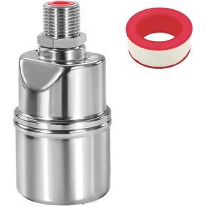 Float Valve for Water Tank, 3/4 Float Valve, Automatic Water Level Control Float Switch, Auto Fill Stainless Steel Water Float Valve for Water Tank Water Trough Pool Garden Hose Pond