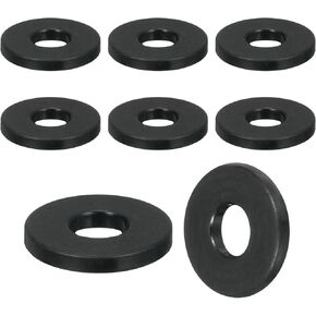 uxcell 18Pcs Thick Rubber Spacer, 9/16 Inch OD x 5/16 Inch ID x 1/4 Inch Thickness Round Rubber Bushings Anti Vibration Flat Spacer Washers for Home Industrial Machinery