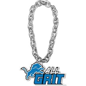 aminco Detroit Lions All Grit NFL Fan Chain, Silver