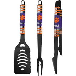 Siskiyou Sports NCAA Clemson Tigers 3 pc Black Tailgater BBQ Set, One Size