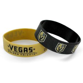 aminco NHL Vegas Golden Knights Wide Bracelet, 2-Pack , 3