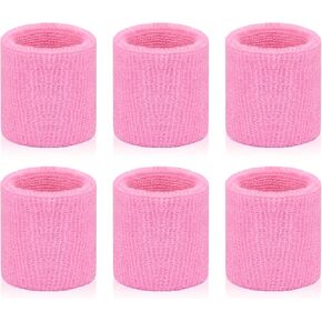 6 Pack Sweatbands Sports Wristband for Men & Women, Breathable Wrist Band Absorbent Sweat Band for Tennis, Basketball, Running, Gym, Working Out