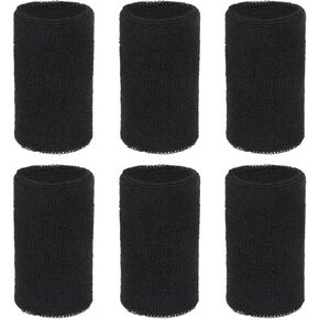 cobee 3 Pairs Wrist Sweat Bands, Breathable Sports Wrist Bands, Cotton Wrist Bands for Working Out, Gymnastics, Basketball, Tennis, and Football