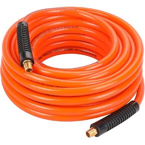 WYNNsky 3/8’’ PVC Air Compressor Hose 50FT with 1/4’’ NPT Brass Fittings, 300PSI