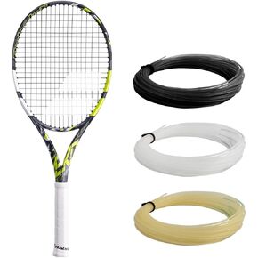 Babolat Pure Aero Lite Tennis Racquet Strung with 16g Syn Gut at Mid-Range Tension