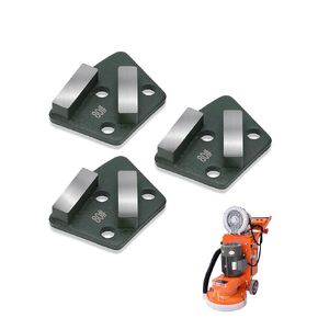 Grinding Shoes Trapezoid Polishing Grinding Kit, 3Pcs Aggressive Paint Floor Cutting Disc 80#, Concrete Metal Polishing Pads Coating Disc Shoe 2 Long Teeth
