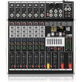 G96X professional Audio Mixer 6-channel 99 DSP reverberation effect digital USB MP3 input 48V phantom power stereo suitable for PC USB mixer suitable for parties weddings etc