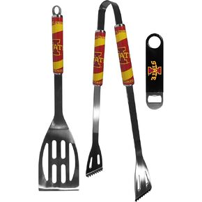Siskiyou Sports NCAA Iowa State Cyclones Unisex 2 pc BBQ Set and Bottle Opener, Team Colors, One Size