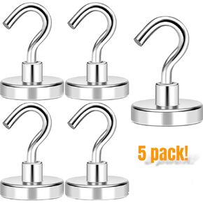 Magnetic Hooks for Classroom - Hooks for Hanging Heavy Duty - Strong Magnets Heavy Duty for Kitchen, Office, Garage - Magnets Refrigerator for Organizing and Holding Heavy Items - Multi-Use Hooks